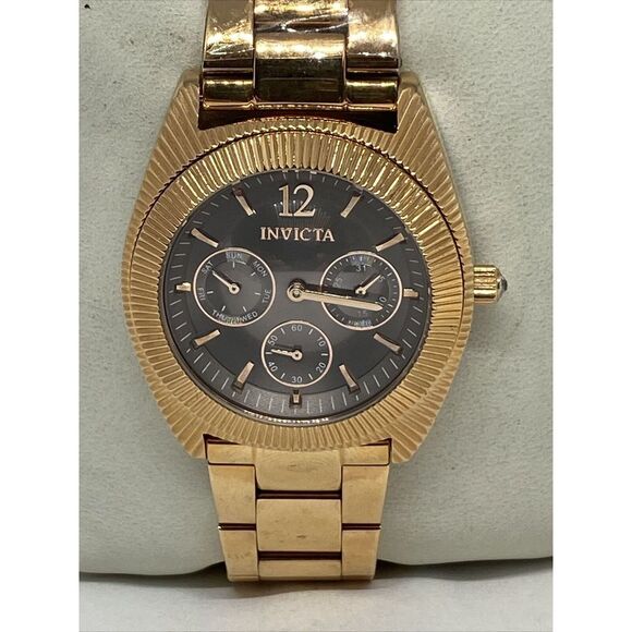 Invicta Angel 23751 Women's Gold Stainless Analog Dial Quartz Wrist Watch HK879 - Picture 2 of 12